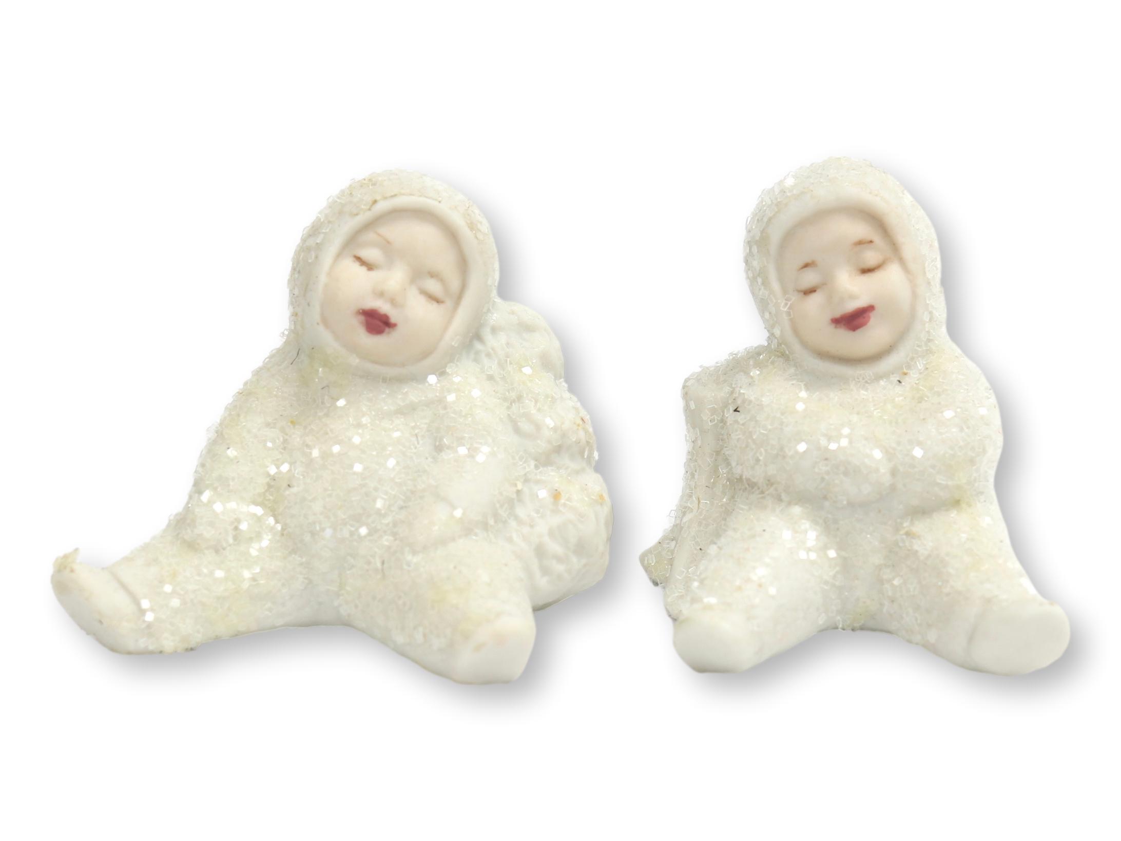 German Porcelain Snowbabies, Pair~P77680003