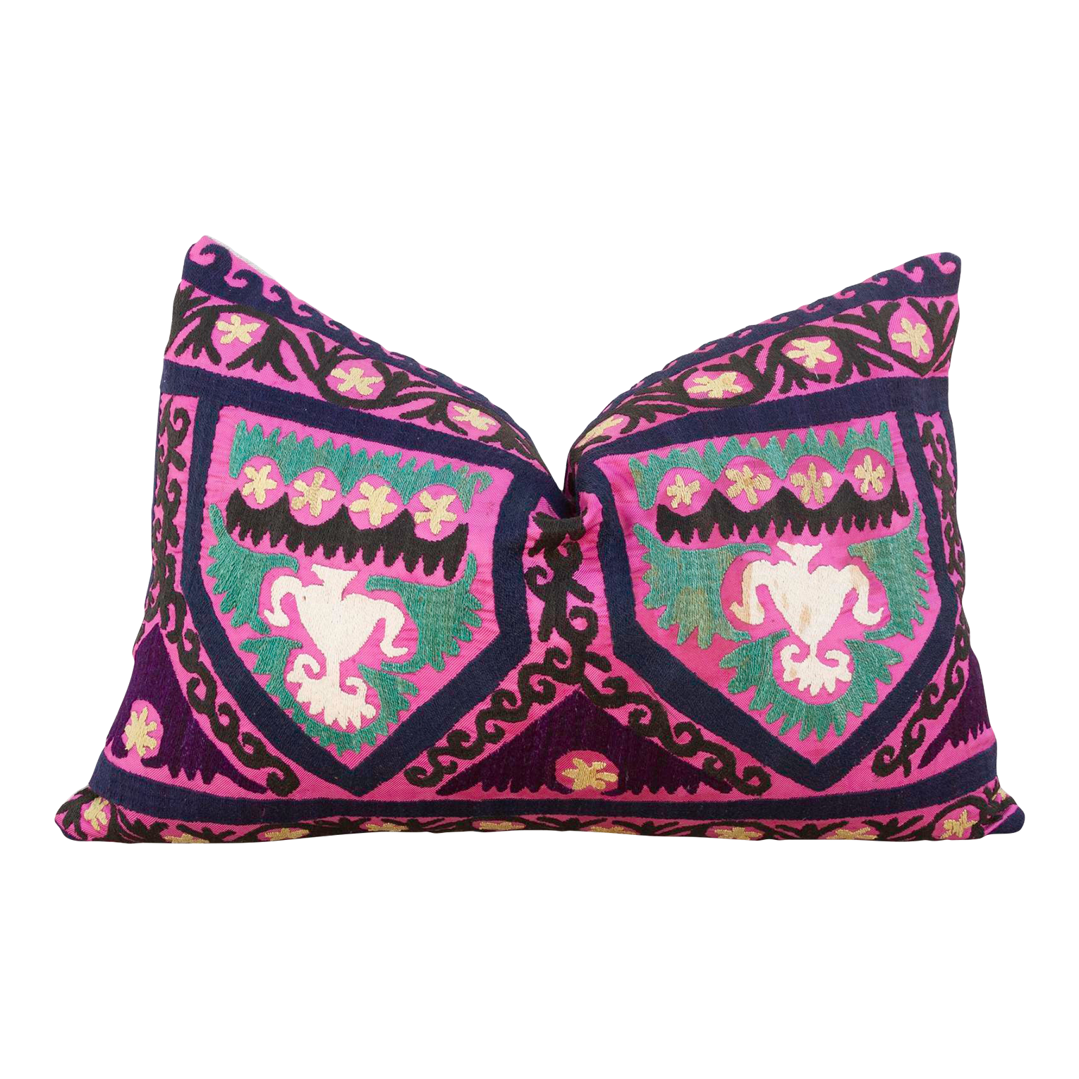 African Violet Suzani Lumbar Pillow~P77669032