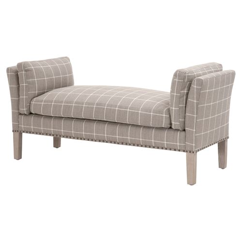 Darci Upholstered Bench, Pebble Performance~P77656688