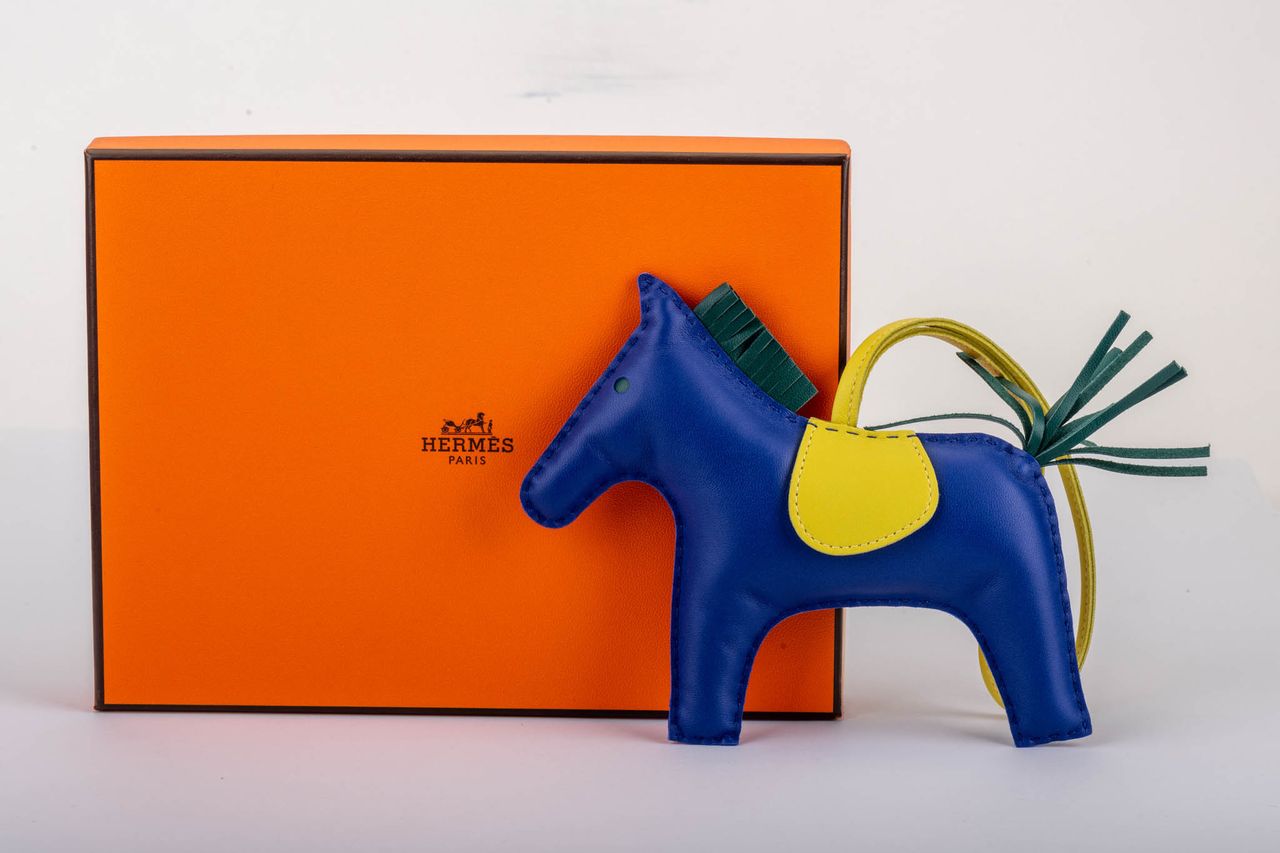 Hermès Grigri Rare Rodeo Charm Blue~P77583468