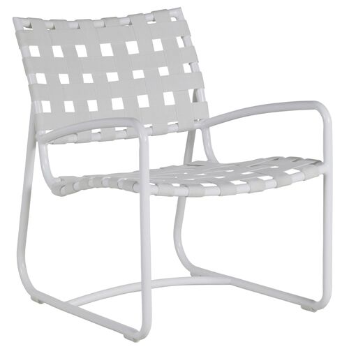 Catalina Outdoor Lounge Chair, Chalk White Sunbrella~P77619680