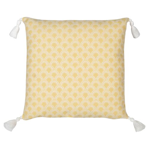 Scallop Outdoor Pillow, Yellow~P77650077