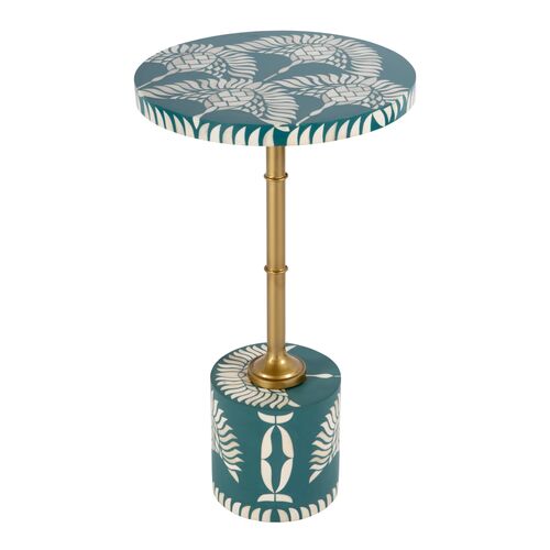 Vaeryn Round Bone Inlay Side Table