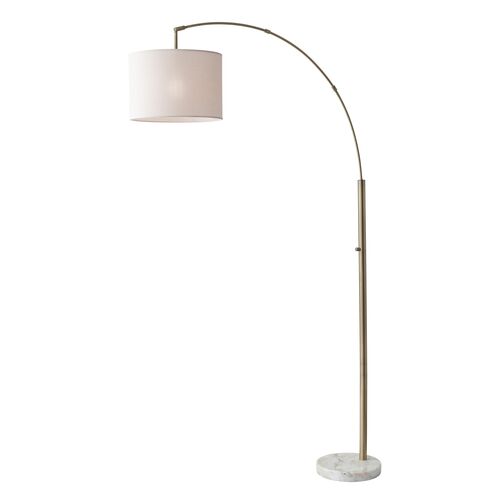 Bowery Arc Floor Lamp, White~P46748614