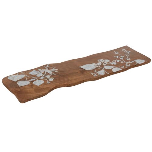 Mother of Pearl Eucalyptus Bath Board, Brown