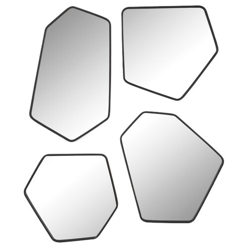 S/4 Catarina Wall Mirrors, Black