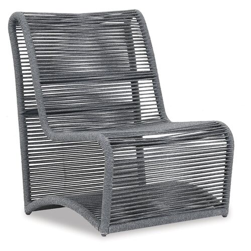 Amira Outdoor Armless Club Chair, Dark Gray~P77567517