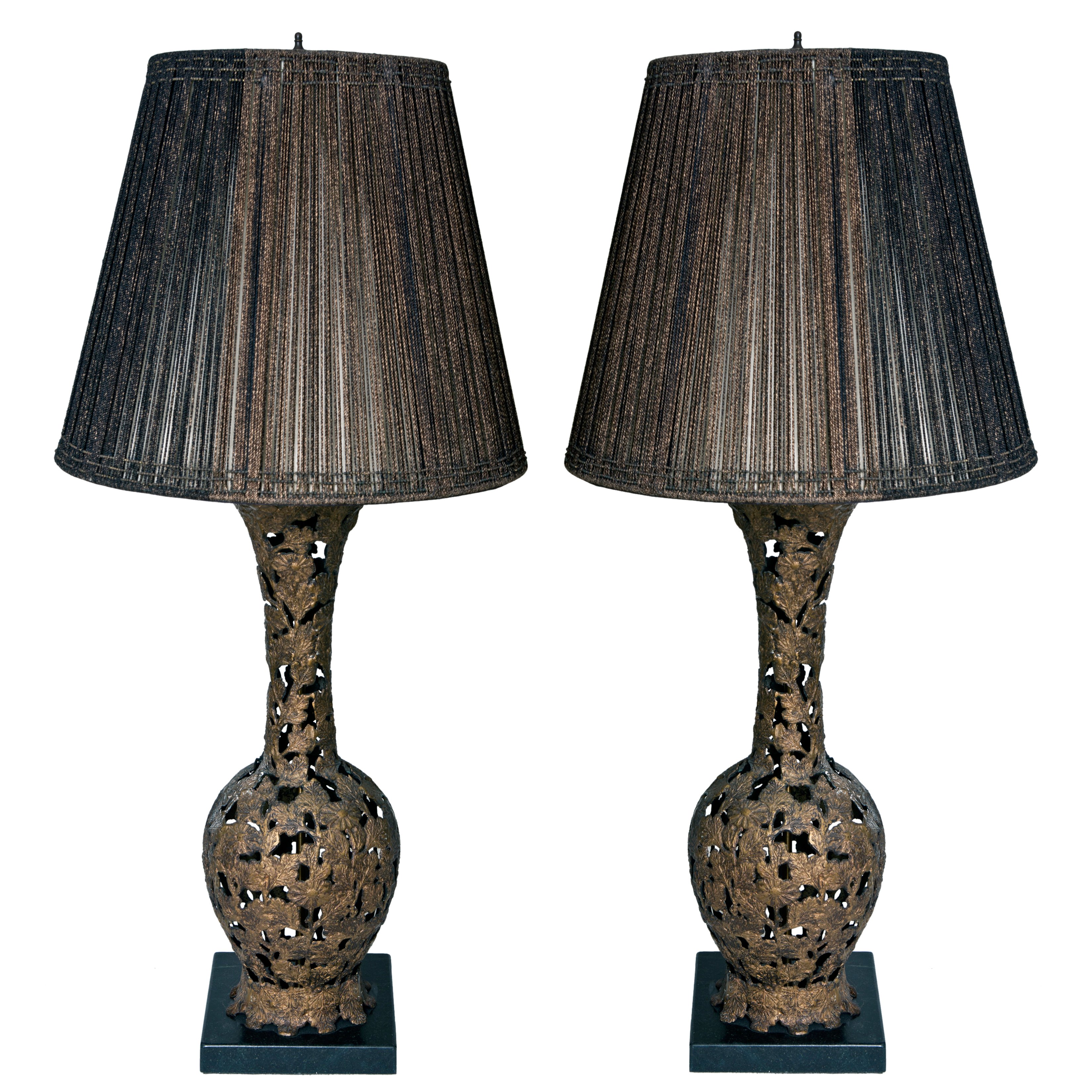 Japanese Bronze Lamps on Soapstone~P77569883