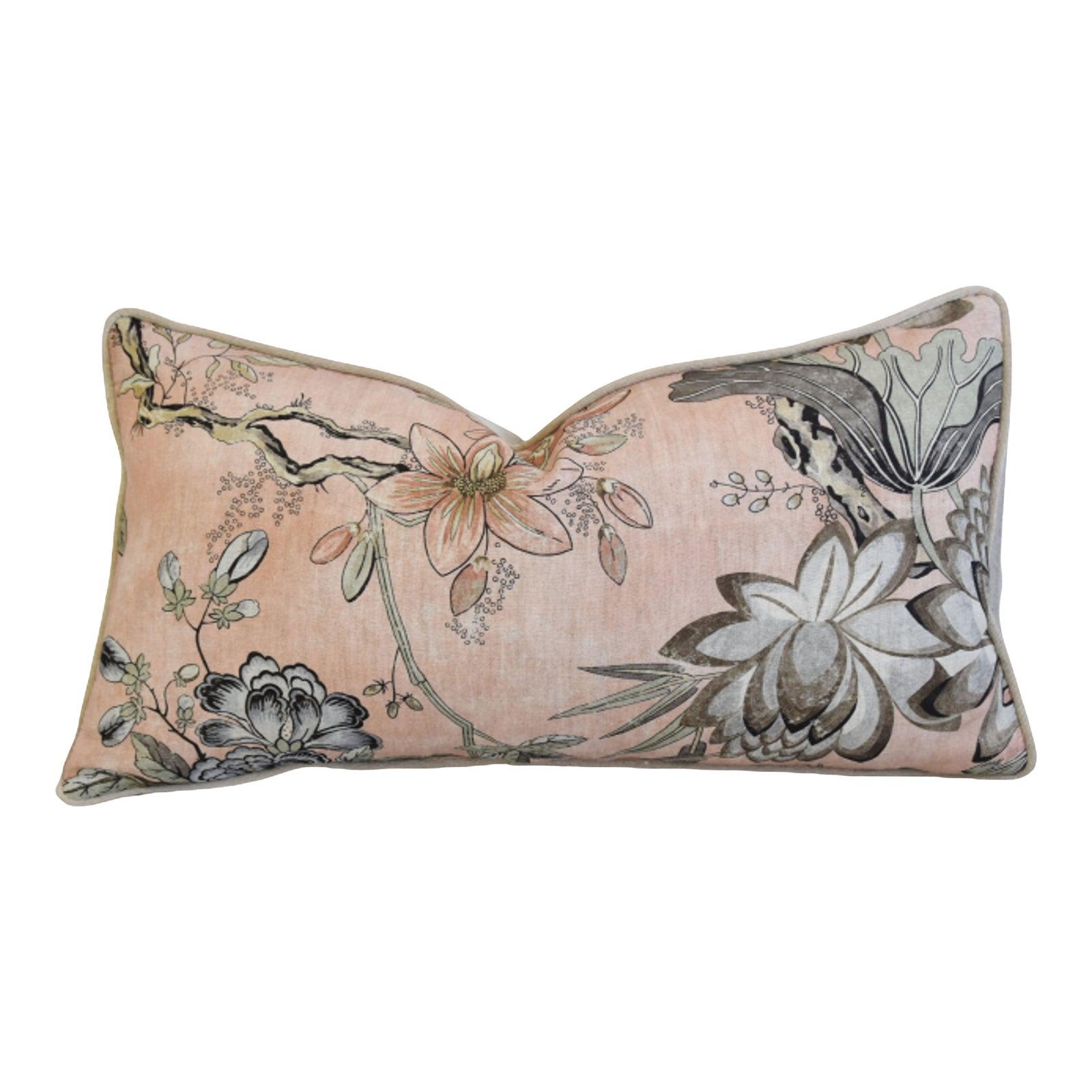Anna French Blush Thibaut Floral Pillow Anna French Blush Thibaut Floral Pillow~P77702014