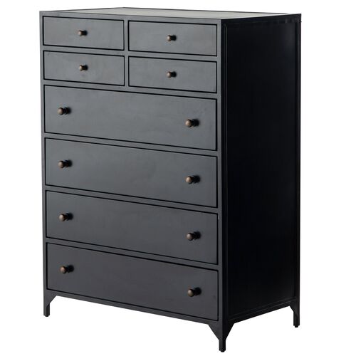 Philipe 8-Drawer Tall Dresser, Black~P77612881