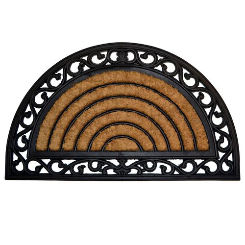 Grill Half Round Doormat, Brown Grill Half Round Doormat, Brown