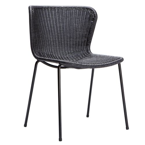 Caden Rattan Dining Chair, Charcoal~P77641405