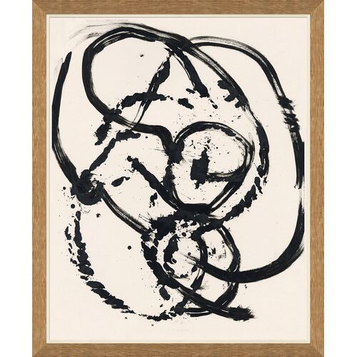 Bespoke by Baker, Black and White Abstract Painting, 45" x 55"