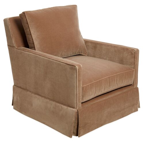 Auburn Club Chair, Toffee Velvet~P77465651