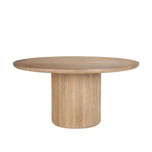 Carlisle 60" Round Wood Fluted Dining Table Carlisle 60" Round Wood Fluted Dining Table