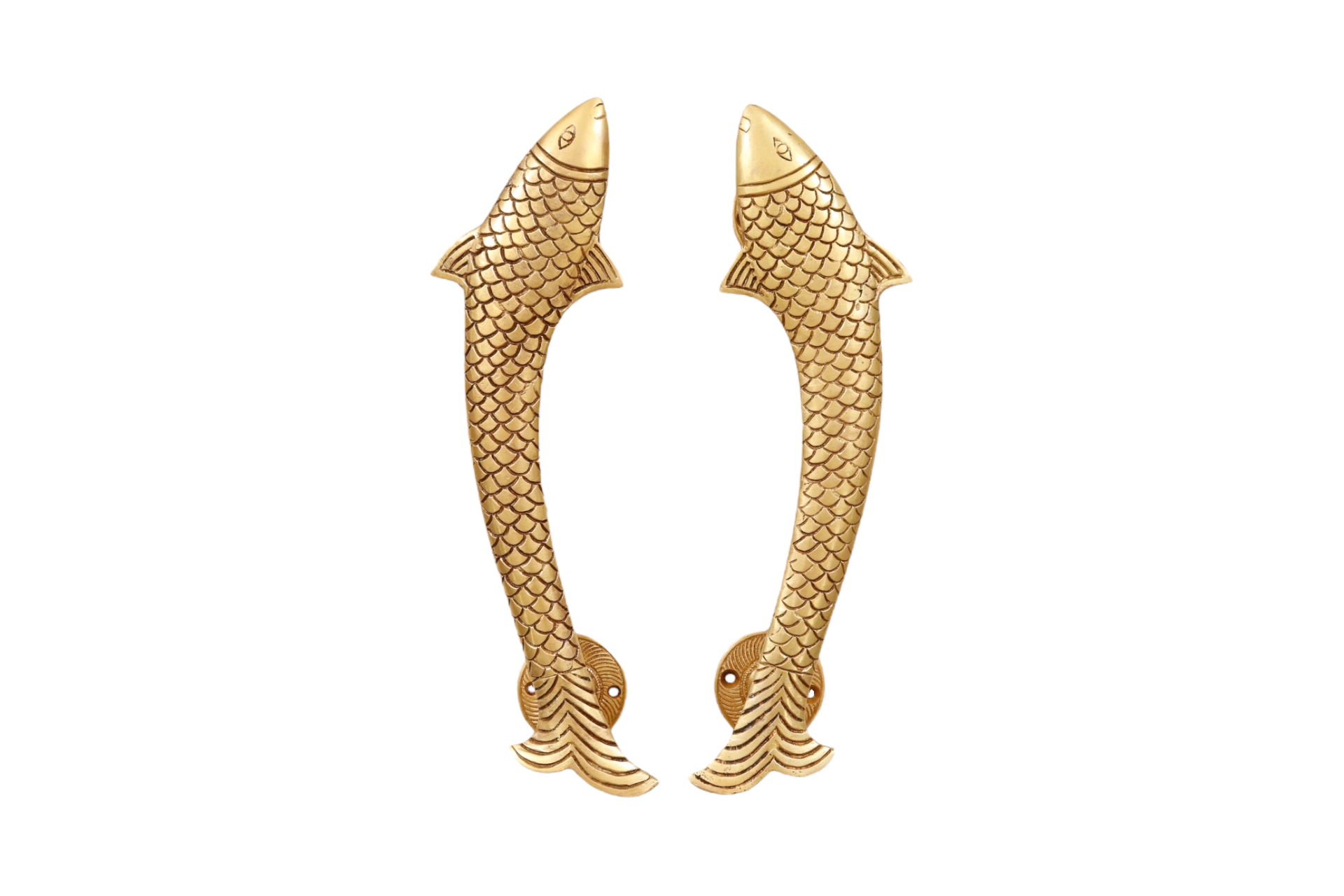 Gold Brass Fish Handles - a Pair~P77658672