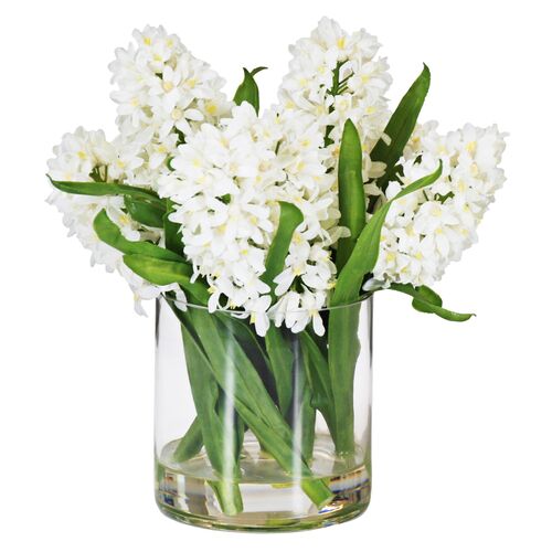 13.5" Hyacinth Arrangement in Vase, Faux~P77088018