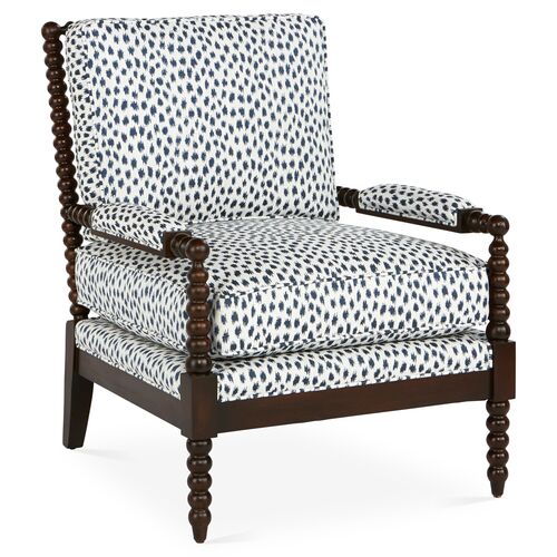 Bankwood Accent Chair, Indigo Spot Sunbrella~P77315280