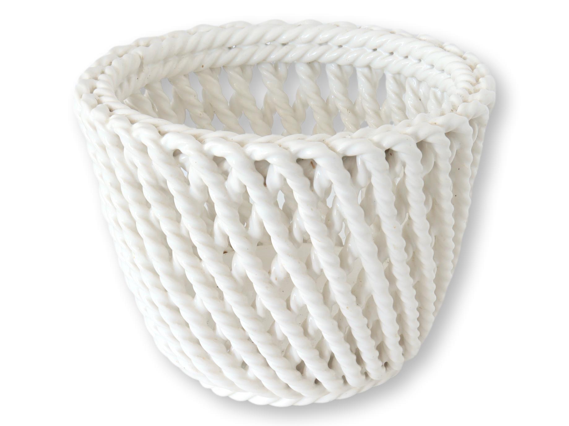Italian Ceramic Rope Cache Pot / Planter~P77675698