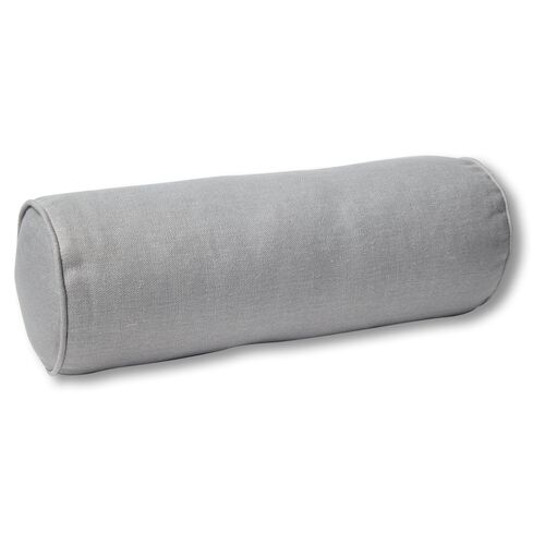 Anne Bolster Pillow, Light Gray Linen~P77483455