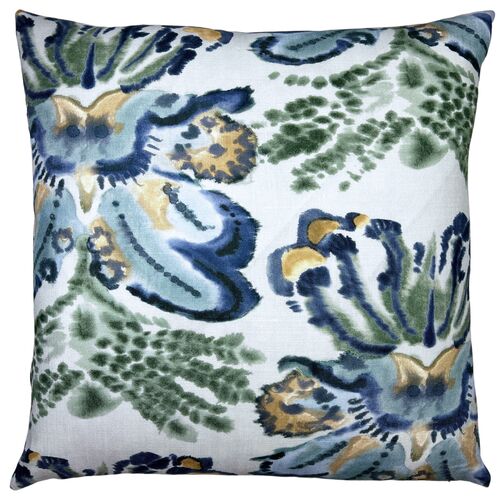 Veda 22x22 Abstract Print Linen Pillow Veda 22x22 Abstract Print Linen Pillow