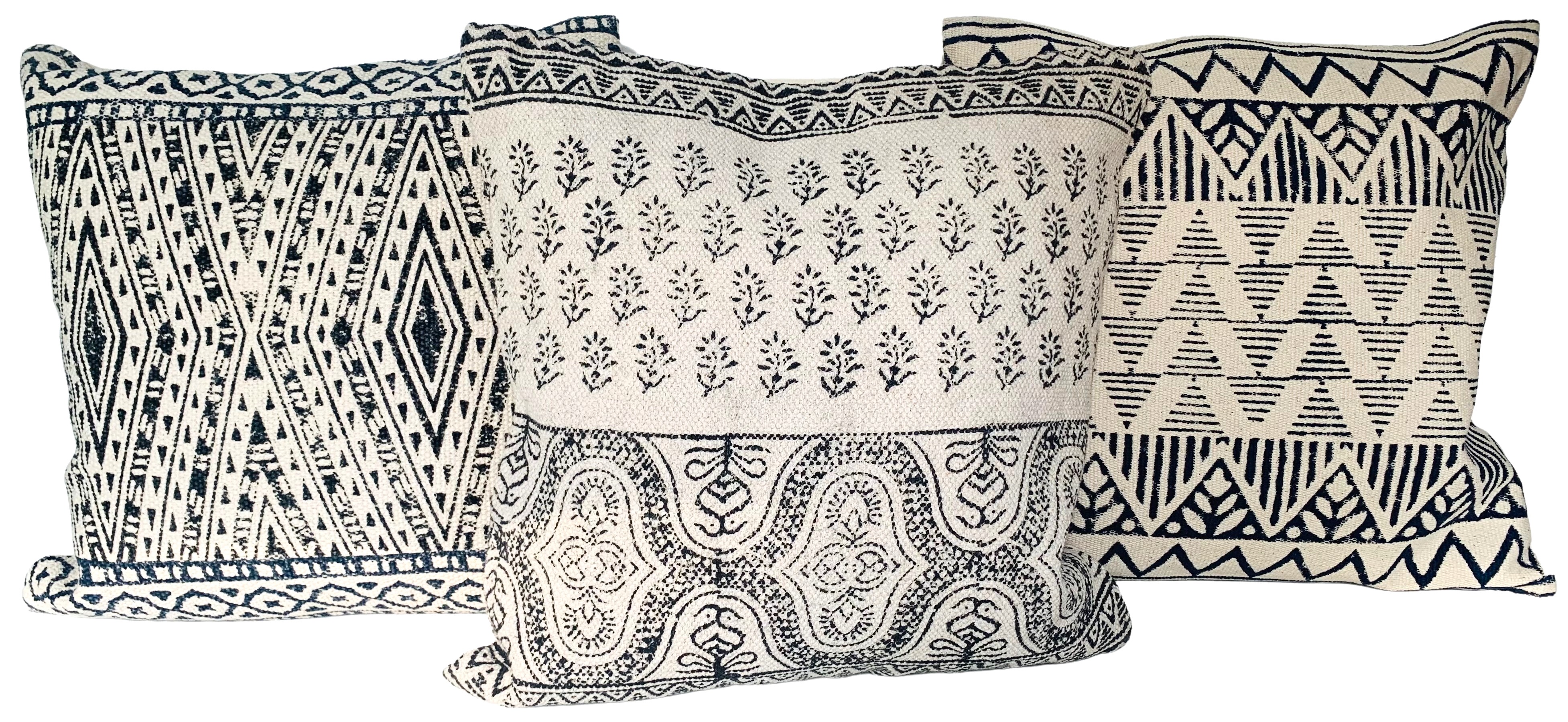 Indian Hand-Printed Pillows S3
