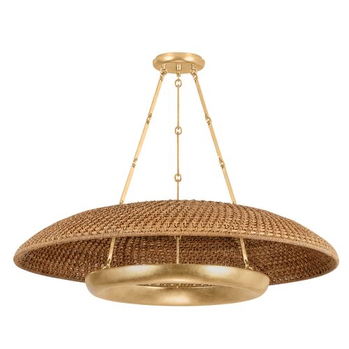 Oaklyn Pendant, Vintage Gold Leaf/Lampakanay