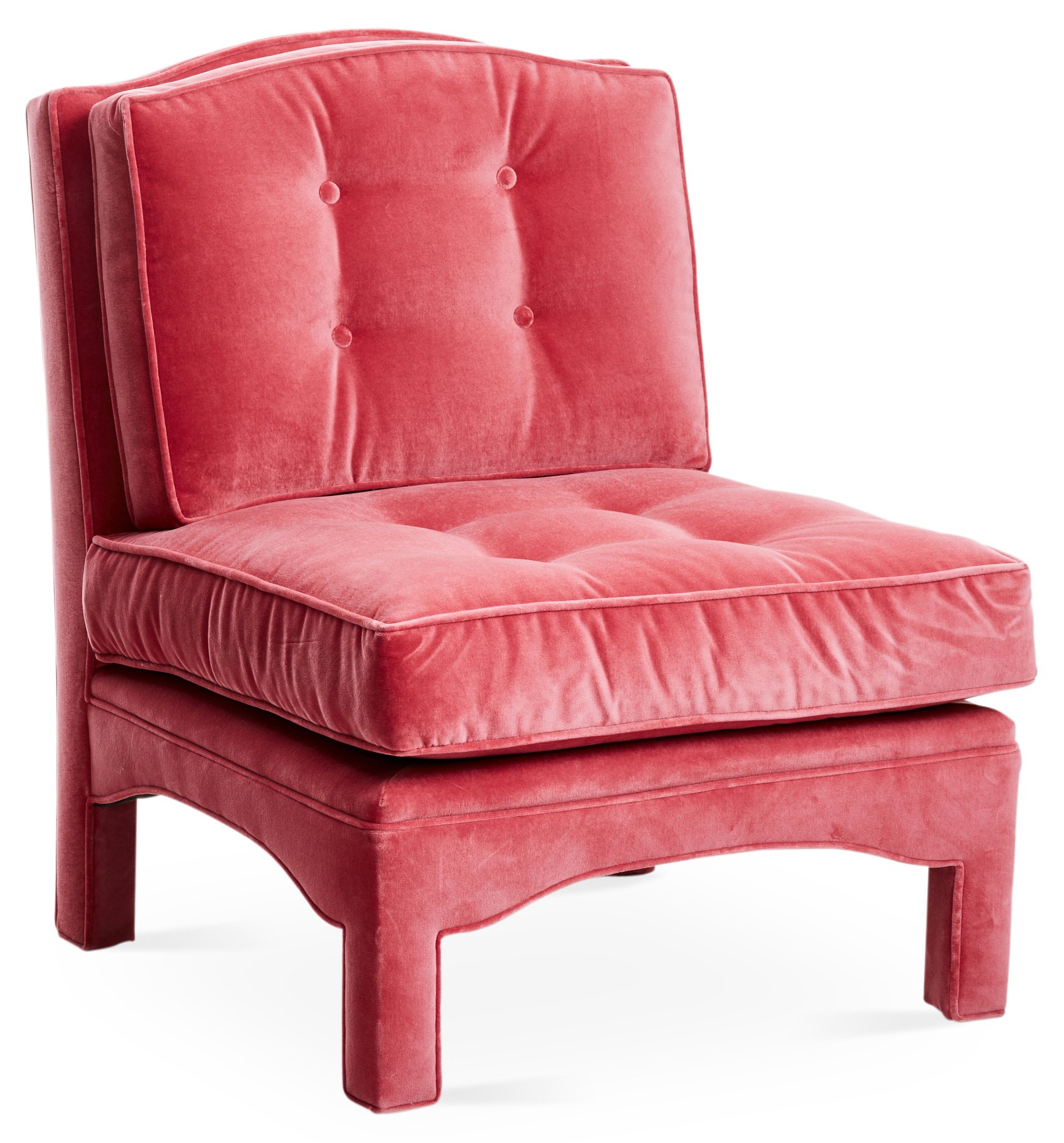 Pink discount armless chair