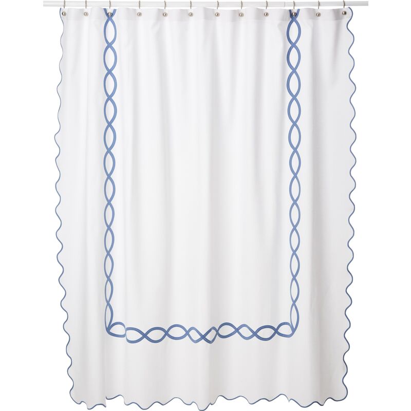 Matouk Gianna Shower Curtain Blue, La Kings Shower Curtain