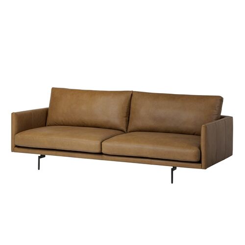 Leander Leather Sofa, Lipari Camel