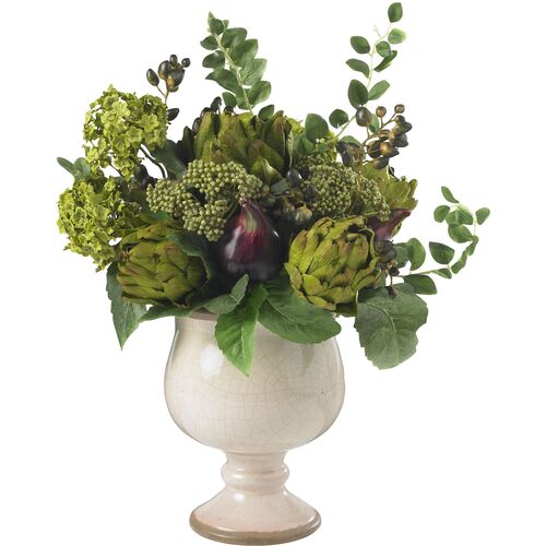 15" Faux Hydrangea Flower Arrangement~P111113185