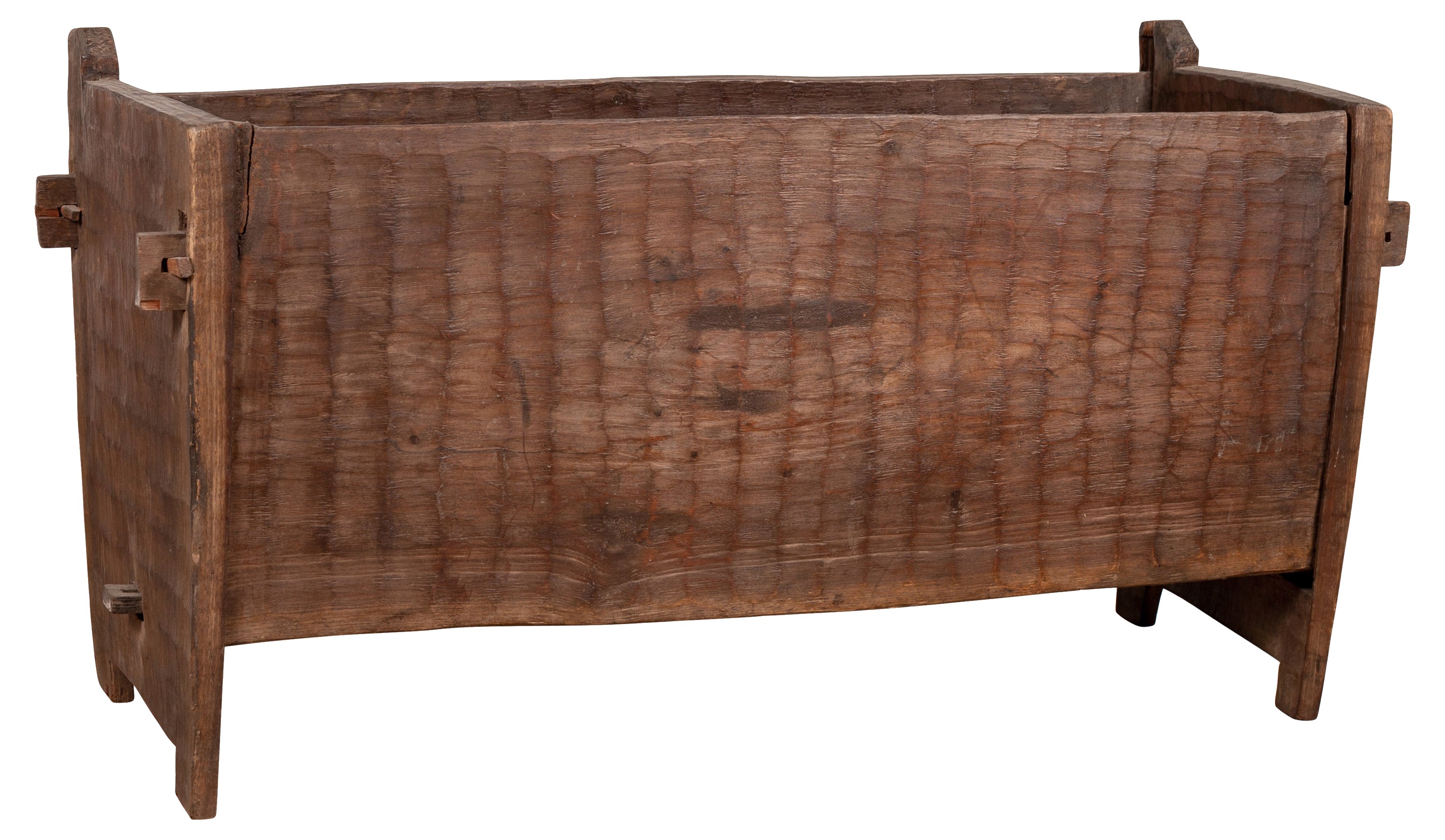 Antique Indian Rustic Wooden Planter Box~P77556123
