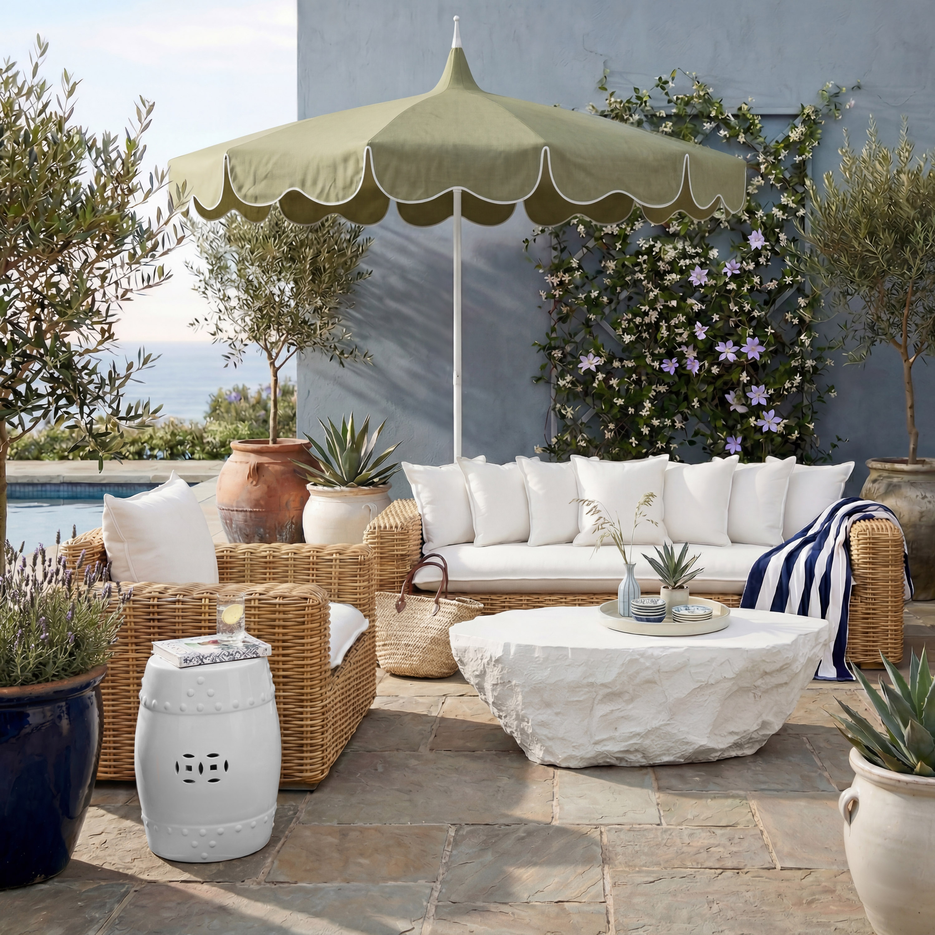 10' cantilever patio umbrella Novara 10' x 10' Square Cantilever Patio Umbrella with Included Base, Easy-Tilt Grip & Aluminum Frame Mirador Color/Pattern: Brown
