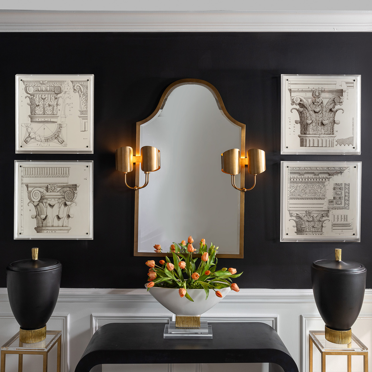 Port 68 Quinton Mirror with Sconces