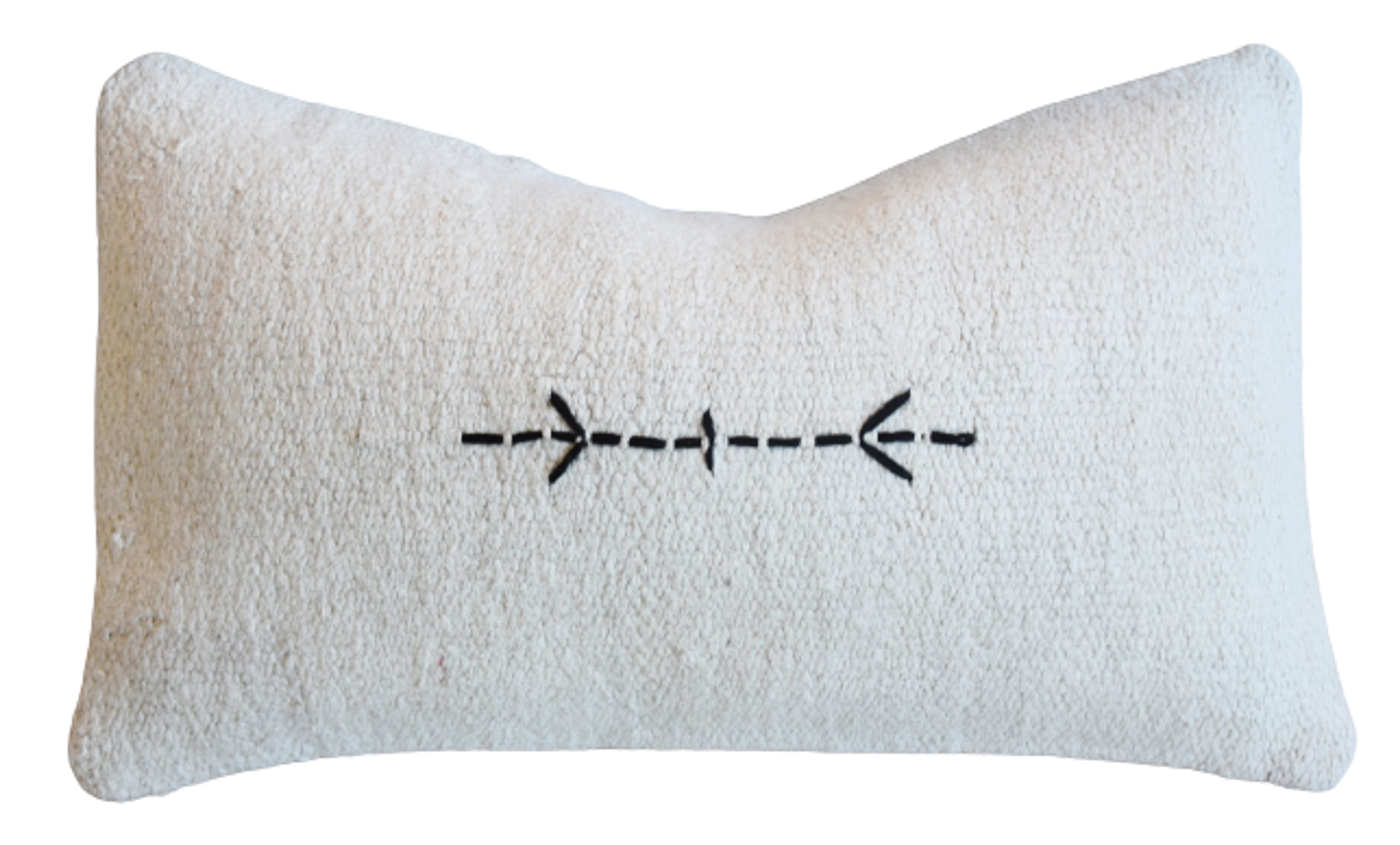Neutral Organic Hemp Cotton Kilim Pillow~P77647970