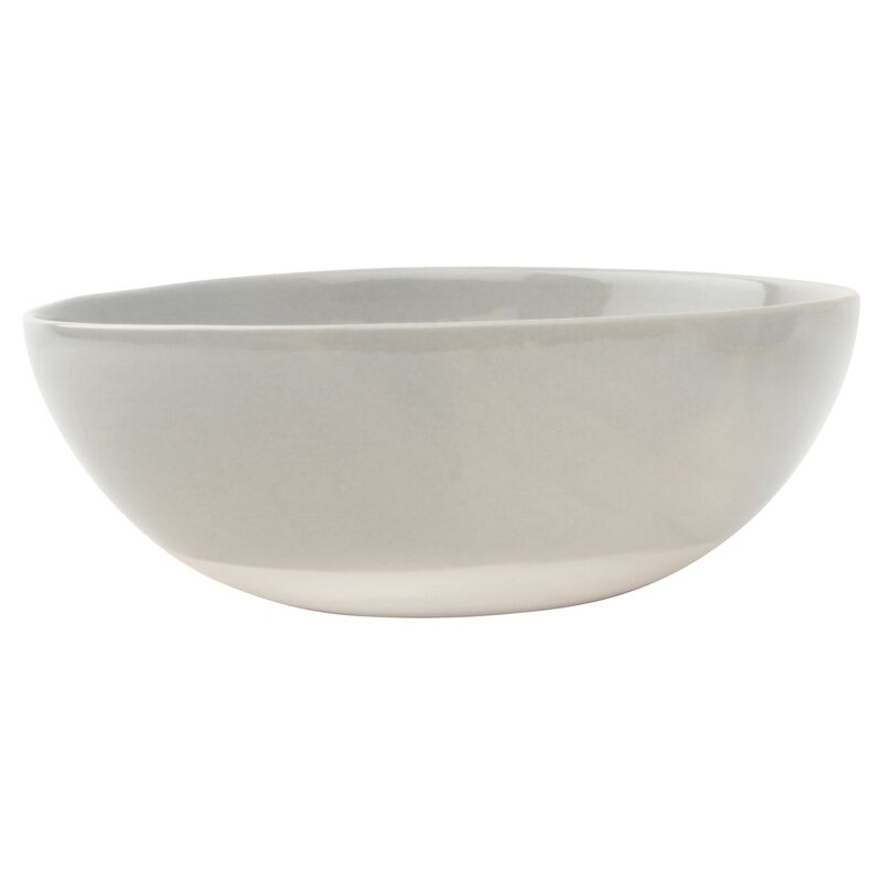 S/4 Shell Bisque Cereal Bowls, Gray