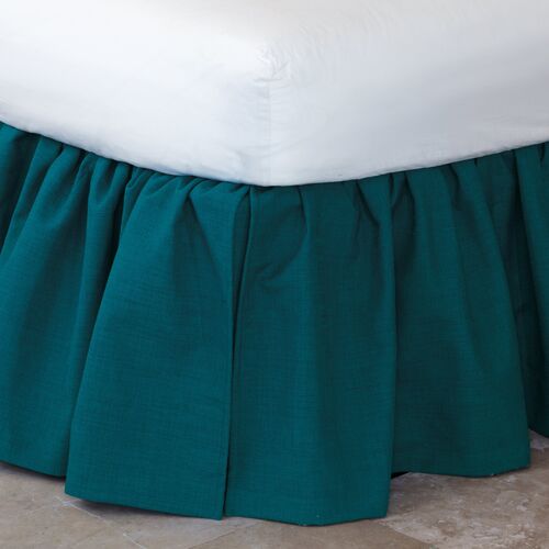 Lacecap Ruffled Bed Skirt, Green~P77623336