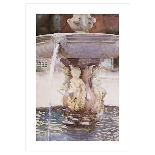 Spanish Fountain by John Singer Sargent Framed Print