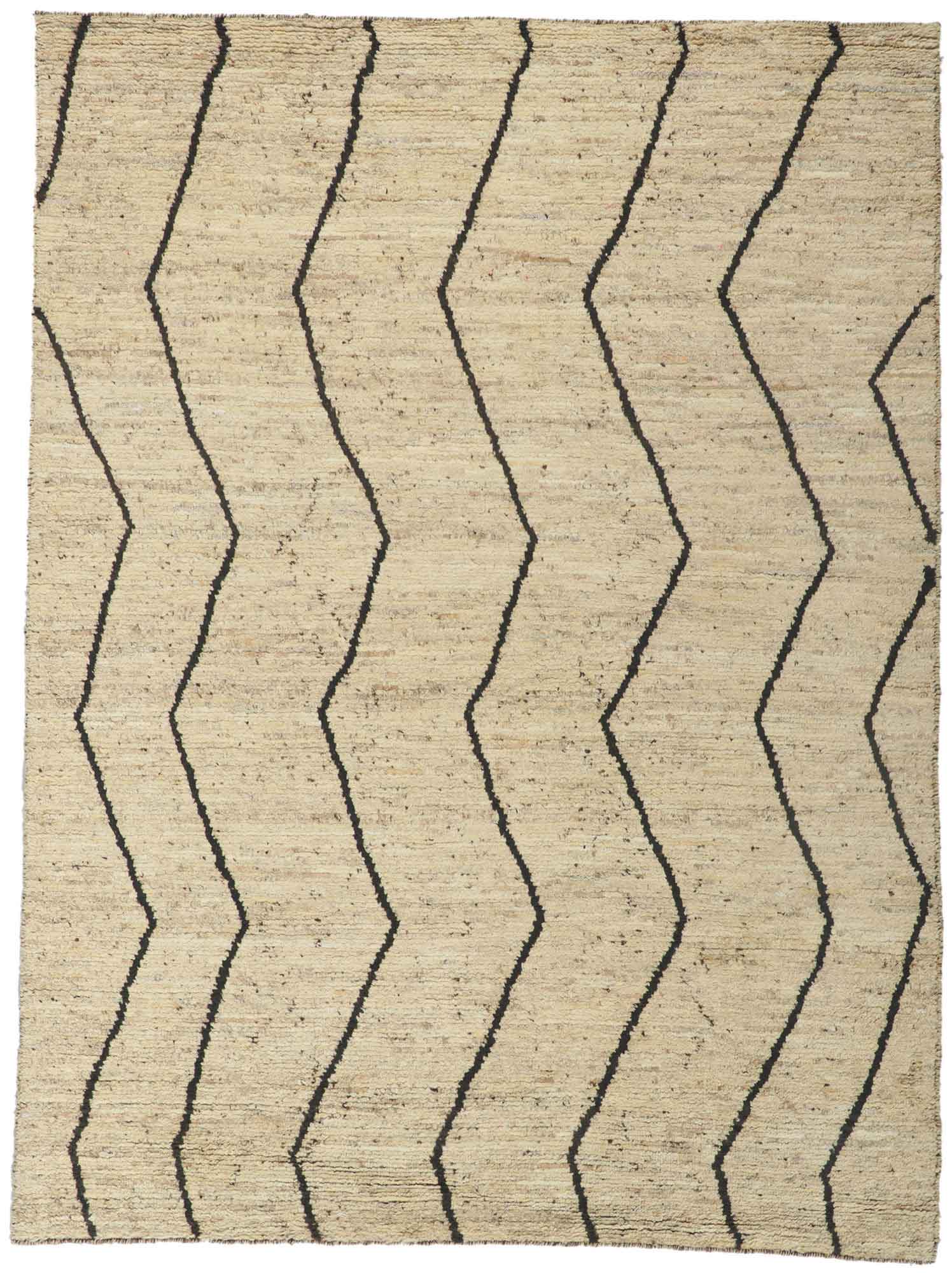 Earth-Tone Moroccan Rug, 6'07 x 8'09~P77688417