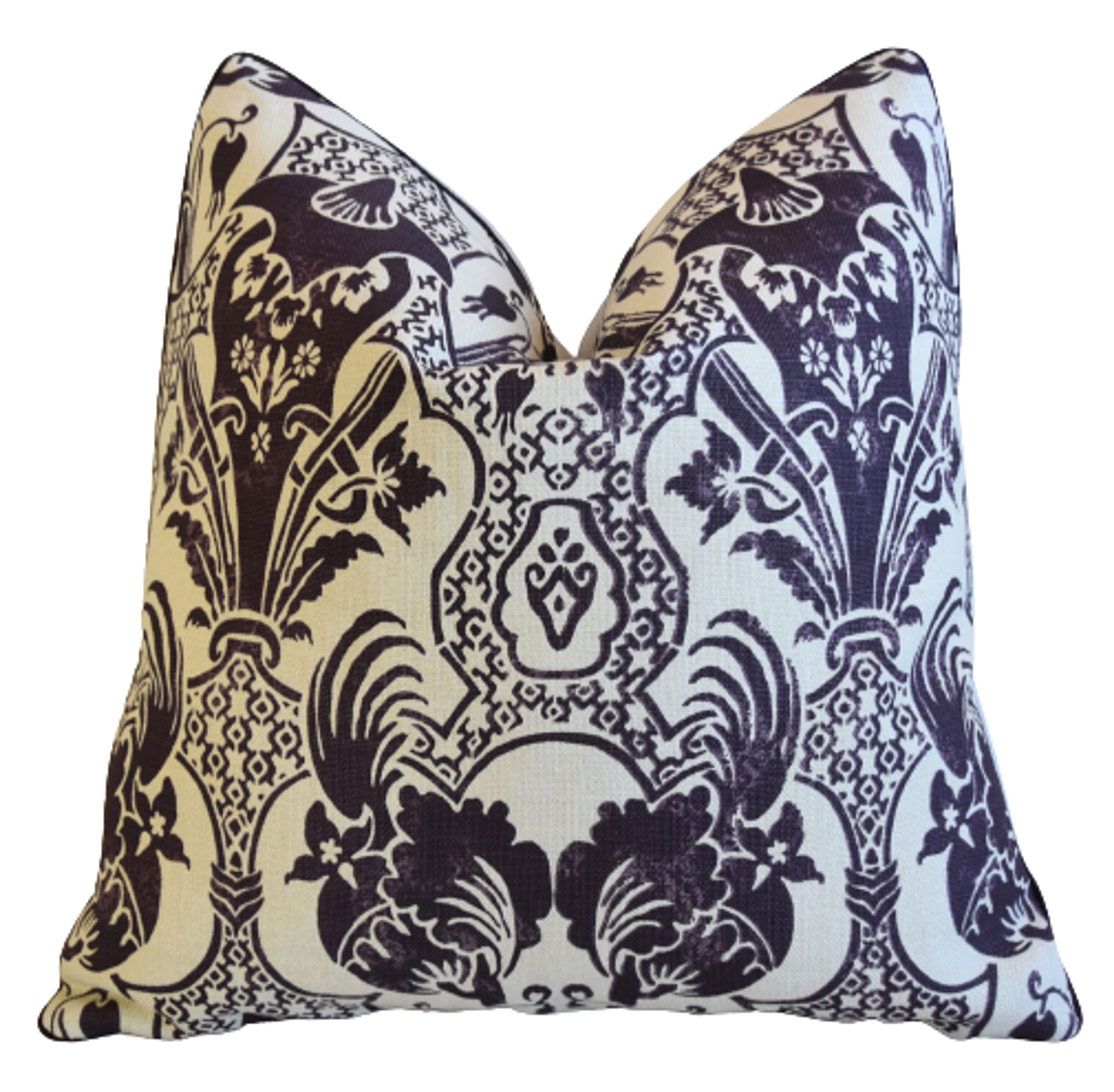 Pintura Studios Silk Linen Floral Pillow~P77658994