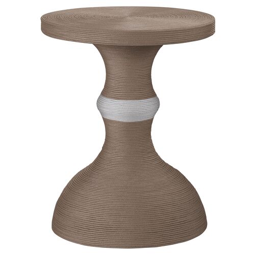 Coastal Living Nani Outdoor Accent Table, Tan Rope