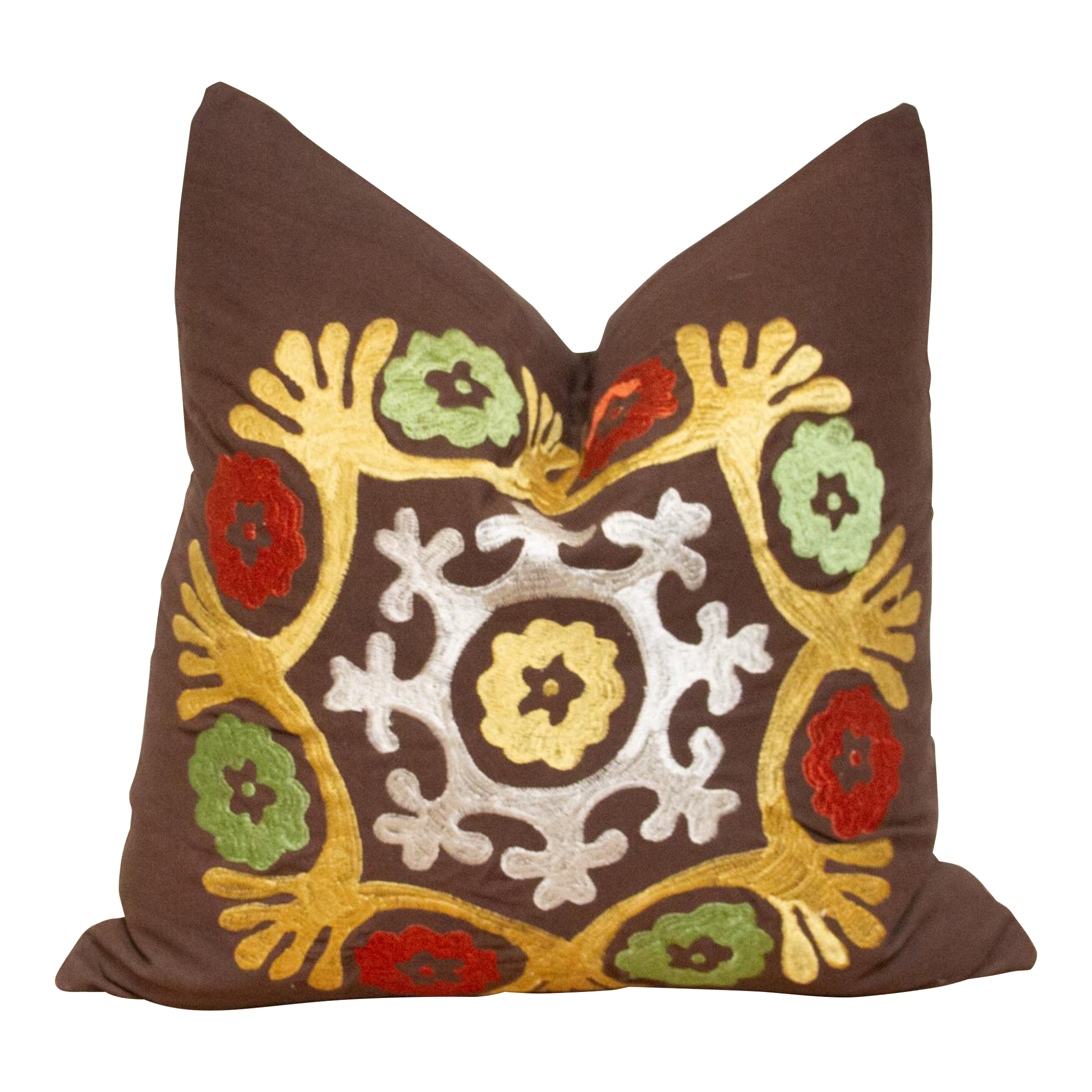 Rosette Cotton Suzani Pillow Cover~P77682049