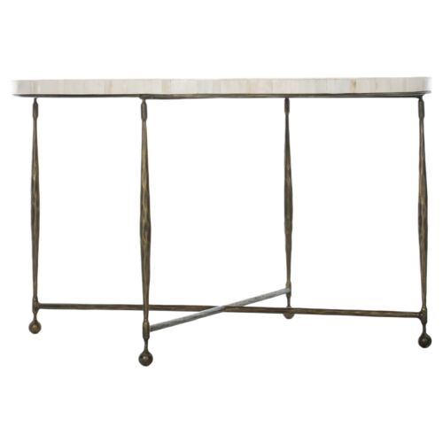 Commerce & Market Round Iron Cocktail Table, Bronze Commerce & Market Round Iron Cocktail Table, Bronze