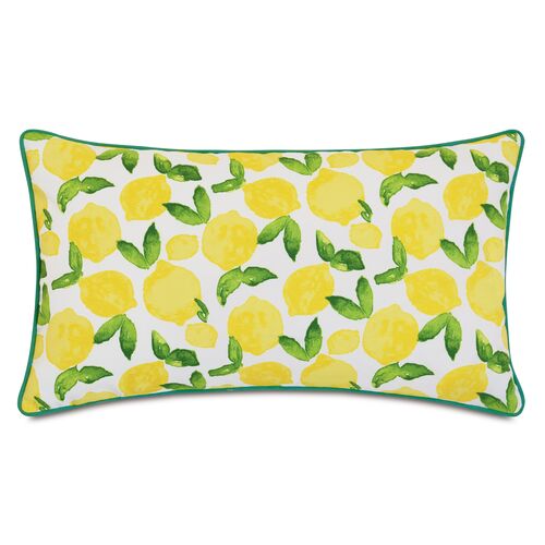 Benita Lumbar Outdoor Pillow, Lemons~P77610091