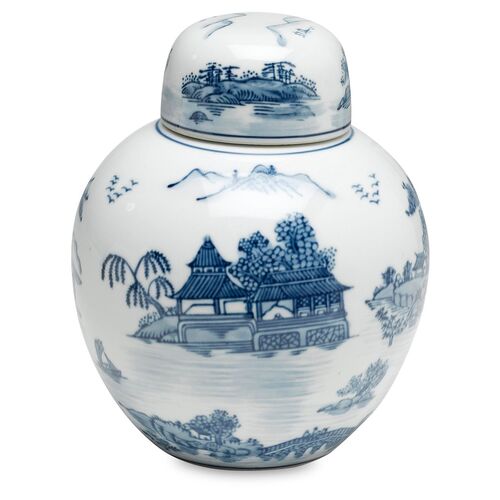 8" Marisot Jar, Blue/White~P76889747