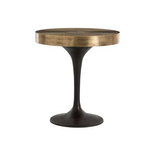 Daryl Side Table, Antiqued Brass~P77366858