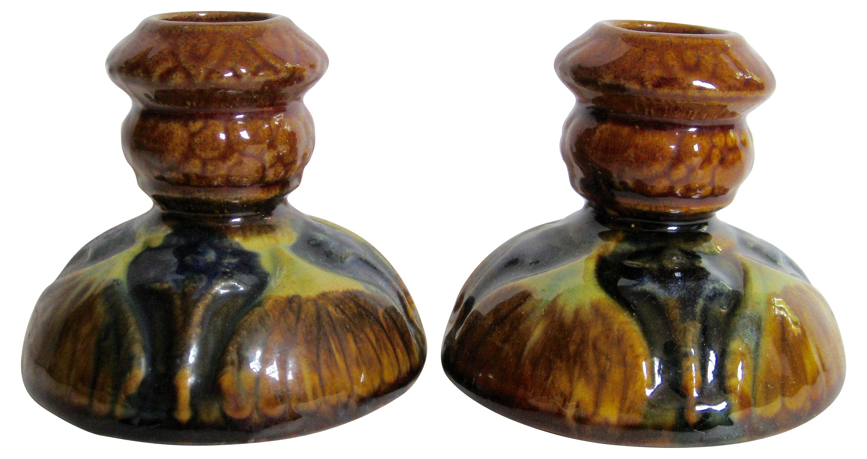 1940s American Pottery Candleholders~P77149732