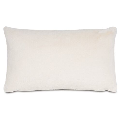 Faux-Fur 13x22 lumbar Pillow, Ivory~P77585994