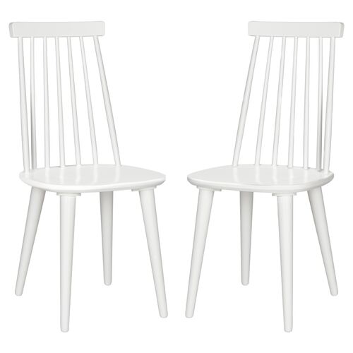 S/2 Flynn Side Chairs, White~P44879662