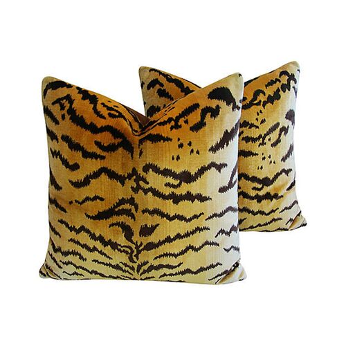 Scalamandré Le Tigre Velvet Pillows, Pr~P77628896